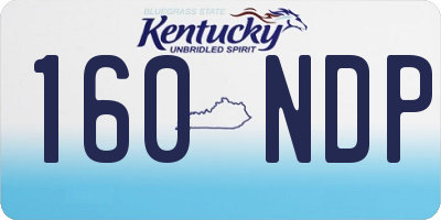 KY license plate 160NDP