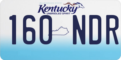 KY license plate 160NDR