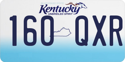 KY license plate 160QXR