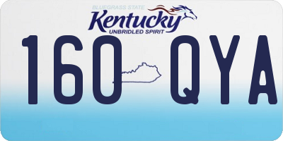KY license plate 160QYA