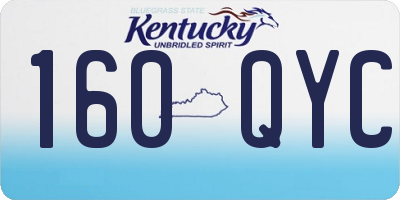 KY license plate 160QYC