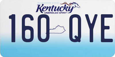 KY license plate 160QYE