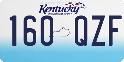 KY license plate 160QZF