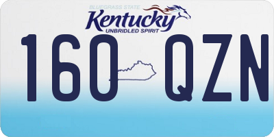 KY license plate 160QZN