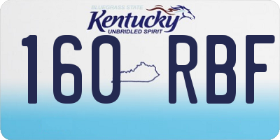 KY license plate 160RBF