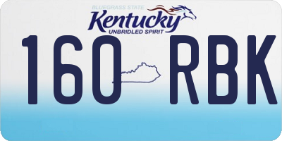 KY license plate 160RBK