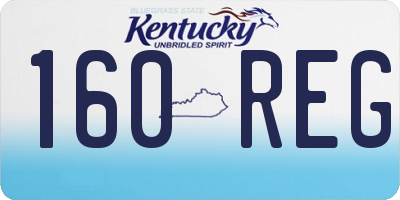 KY license plate 160REG