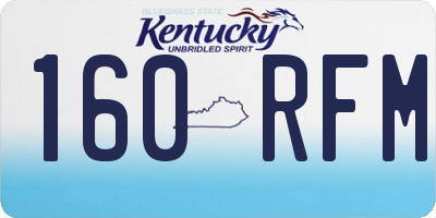 KY license plate 160RFM