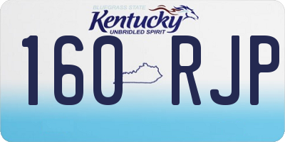 KY license plate 160RJP