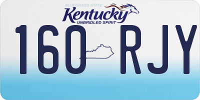 KY license plate 160RJY