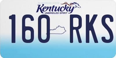 KY license plate 160RKS