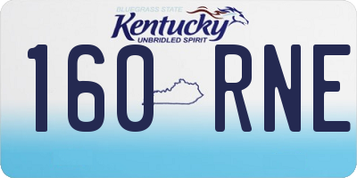 KY license plate 160RNE