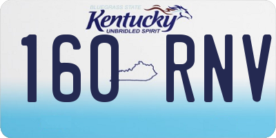 KY license plate 160RNV