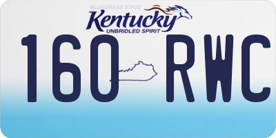 KY license plate 160RWC