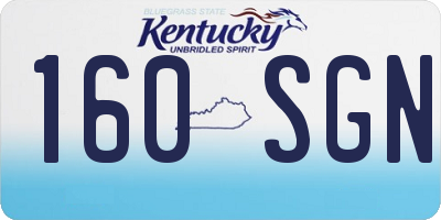 KY license plate 160SGN