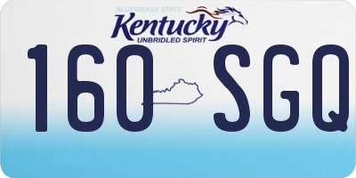 KY license plate 160SGQ