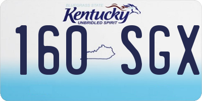 KY license plate 160SGX