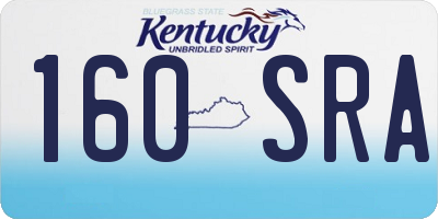 KY license plate 160SRA