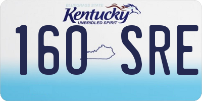 KY license plate 160SRE