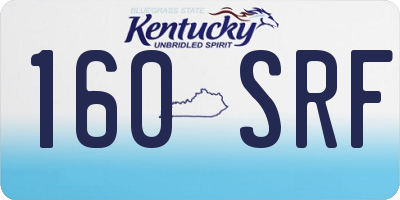 KY license plate 160SRF