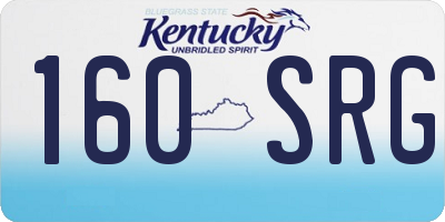 KY license plate 160SRG
