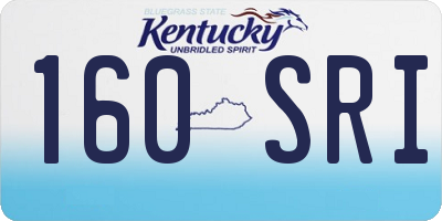 KY license plate 160SRI