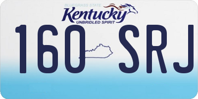 KY license plate 160SRJ