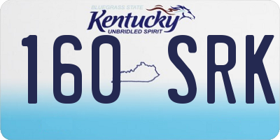 KY license plate 160SRK