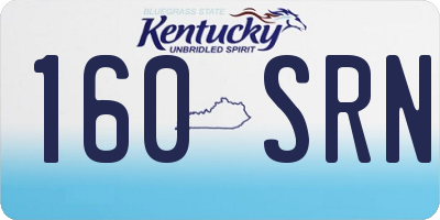 KY license plate 160SRN