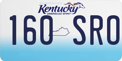 KY license plate 160SRO