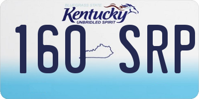 KY license plate 160SRP