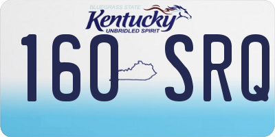 KY license plate 160SRQ