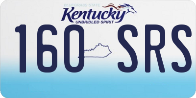 KY license plate 160SRS