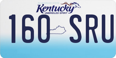 KY license plate 160SRU