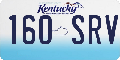 KY license plate 160SRV