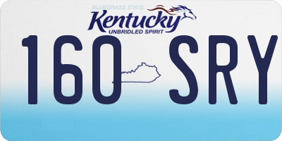 KY license plate 160SRY