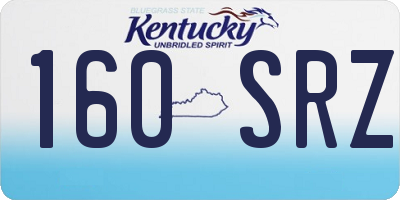 KY license plate 160SRZ
