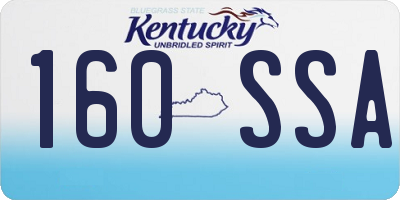 KY license plate 160SSA