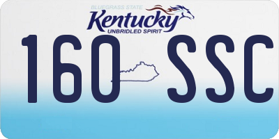 KY license plate 160SSC