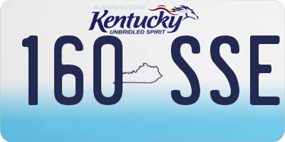 KY license plate 160SSE