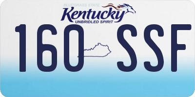 KY license plate 160SSF