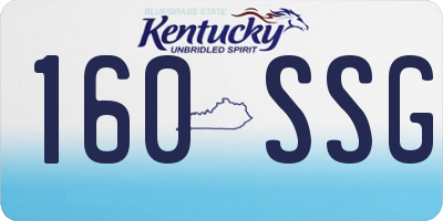 KY license plate 160SSG