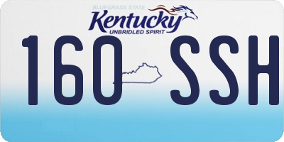 KY license plate 160SSH