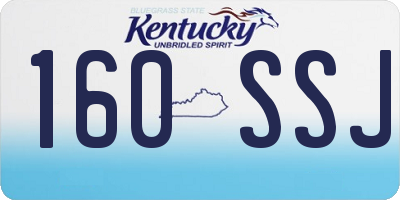 KY license plate 160SSJ