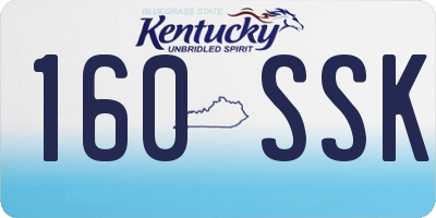 KY license plate 160SSK