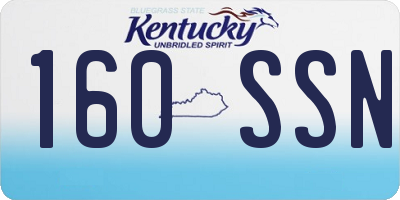 KY license plate 160SSN