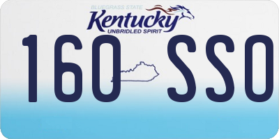 KY license plate 160SSO