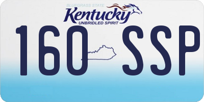 KY license plate 160SSP