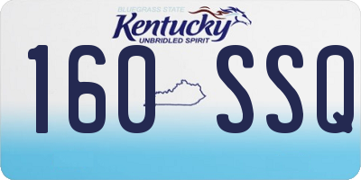 KY license plate 160SSQ