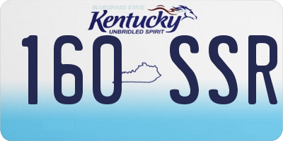 KY license plate 160SSR